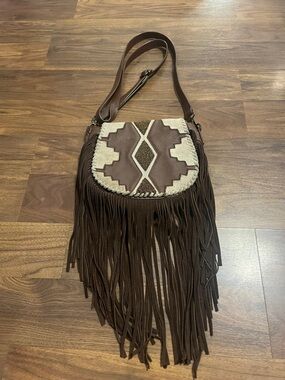 Idyllwind leather fringe crossbody purse
